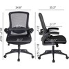 Office Desk Chair, Mesh Ergonomic Standing Desk Chair Lumbar Support Adjustable Computer Armrest Backrest Headrest Swivel Chairs for Home Office - 3 of 4