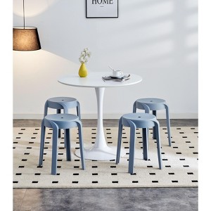 NicBex  6-Pack Plastic Nesting Dining Stools, Bar Stool for Indoor/Outdoor, Portable Seating Chairs for Home/Office/Classroom - 1 of 4