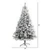 Nearly Natural 7-ft Flocked White River Mountain Pine Artificial Christmas Tree with Pinecones - 2 of 4