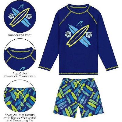 Nickelodeon Paw Patrol Boy's 4-Piece Kids Set, Long Sleeves Rash Guard Swim Shorts, Sunglasses & Bucket Hat (Size 4T) — фото 6