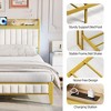 Bed Frame with Storage Headboard and Charging Station, Metal Platform Bed Frame with Led Lights, No Box Spring Needed, Metal Support, Easy Assembly - 4 of 4