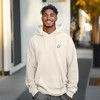 Dalix Ghost Embroidery Relaxed Hoodie Soft Fleece Sweatshirt Drawcord Fit Lounge Mens - 3 of 4