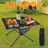 LakeForest "Portable Folding Camping Table with Aluminum Frame, 2 Cup Holders, Side Pockets & Carry Bag for Picnic, Hiking, BBQ & Beach" Black - 2 of 4