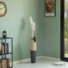 Uniquewise Tall Freestanding Ceramic Floor Vase - Beige Polka Dot Striped Top and Black Bottom, Large Waterproof Vase - 3 of 4