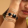 SOHI Women's Onyx Black The Cleo Cuff Bracelet - 4 of 4