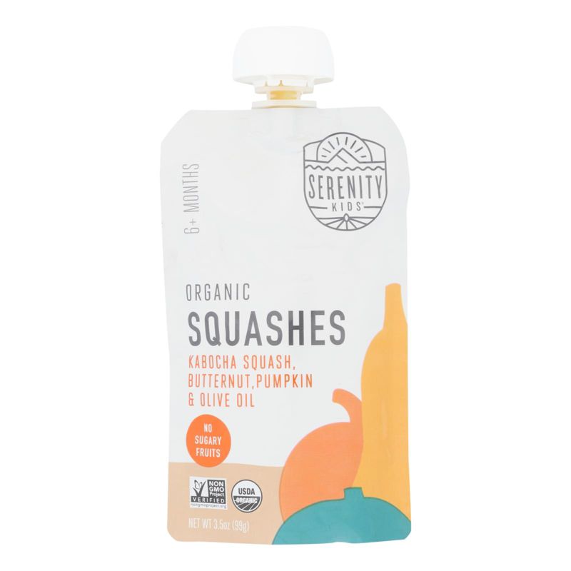 Serenity Kids Organic Squashes Puree 6+ Months - Case of 6/3.5 oz, 2 of 6