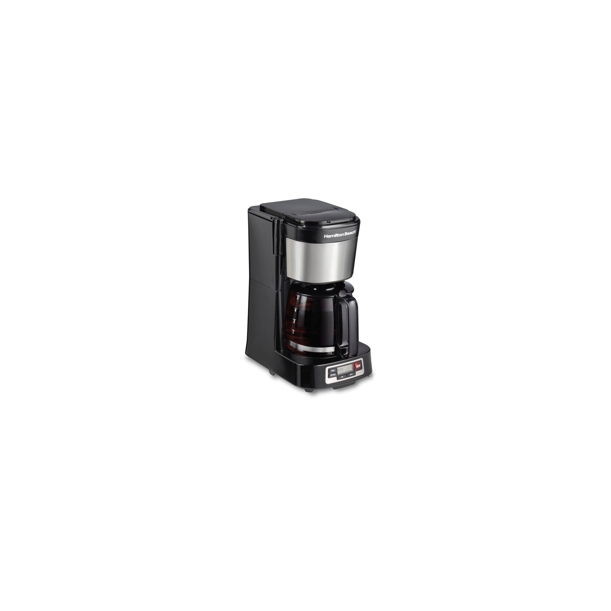Hamilton Beach 5c Coffee Maker 46111: 5 Cup Drip Coffee Maker, Black, Electric, Dishwasher-Safe, Basket Filter, 700W