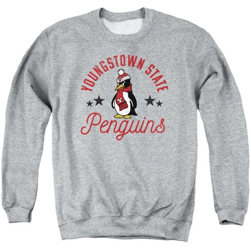 Campus Lab Youngstown State University Official Penguins Adult Crewneck Sweatshirt Athletic Heather 2X Large