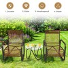 Costway 3PCS Patio Rattan Furniture Set Conversational Sofa Coffee Table Garden - 4 of 4