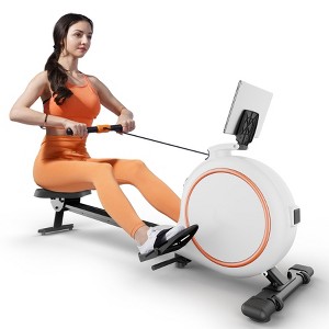 Superun 32 Level Magnetic Rowing Machines With LED Monitor, 300 LBS Weight Capacity App Supported - 1 of 4