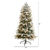 5ft. Flocked Fir Artificial Christmas Tree with 350 Warm White Lights & 1247 Branches – Winter Wonderland Holiday X-Mas Tree - 2 of 4