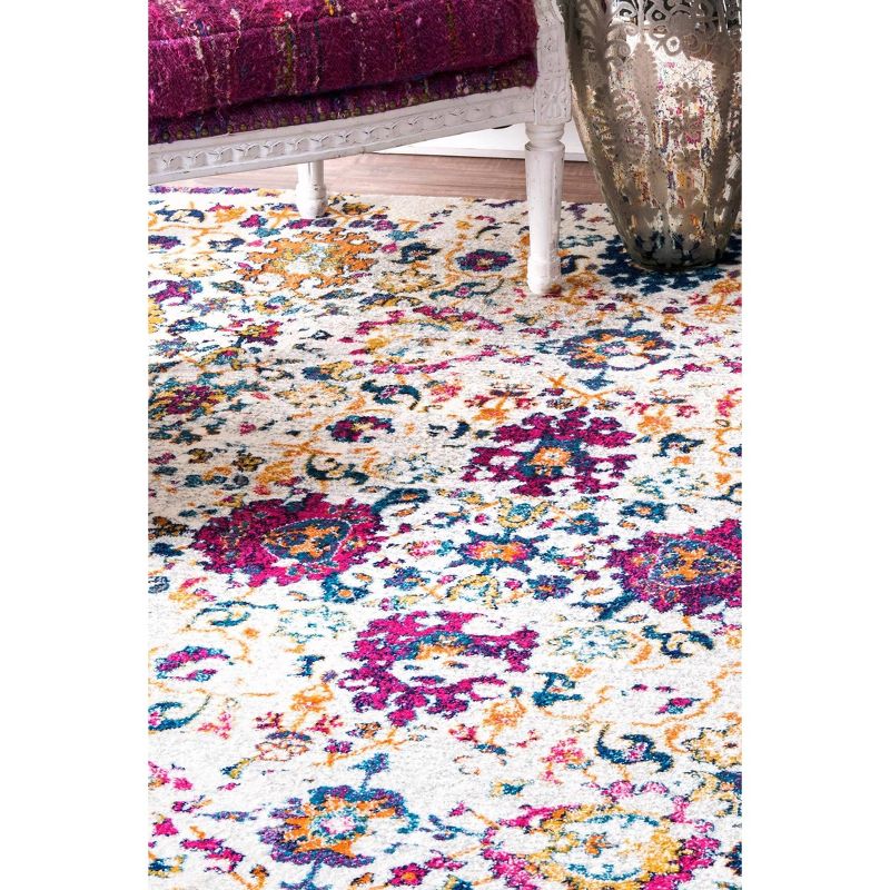 Floral Damask Rosemary Area Rug - nuLOOM, 4 of 5