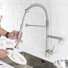 Pot Filler, Wall Mount Commercial Folding Faucet, Blackened Brass - 3 of 4