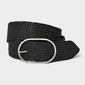 Black Wide Stretch Elastic Belt Black Buckle Clasp -  Canada