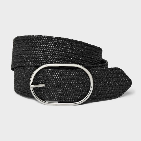 Women's Round Buckle Belt - Wild Fable™ Black : Target