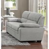 NicBex Loveseat Sofa Mid-Century Modern 1pc Loveseat with Tufted Button Back and Wood Frame 2 Seater Sofa Couch for Living Room,Bedroom,Gray - 4 of 4