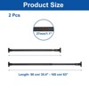 Unique Bargains Carbon Steel No Drilling Adjustable Tension Shower Curtain Rod 2 Pcs - 2 of 4