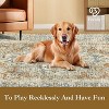 Vintage Washable Area Rugs, Low Pile Soft Carpet with Distressed Trellis Pattern, Foldable Thin Indoor Accent Rug for Living Room Bedroom Dining Room - 3 of 4