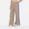 Women's Leopard Print Pull-On Graphic Pants - Brown - 2 of 3