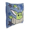 Star Wars The Child Cutest in the Galaxy Blue, Green and Gray, Grogu, Sorgan Frog and Stars Super Soft Decorative Toddler Pillow - 2 of 4