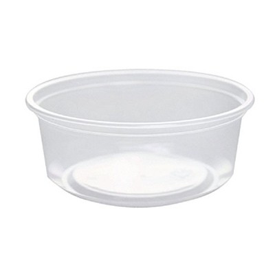 Lollicup Karat 8 Ounce Recyclable Polypropylene Microwave, Dishwasher, and Freezer Safe Round Deli Containers for Hot or Cold Foods (Pack of 500)