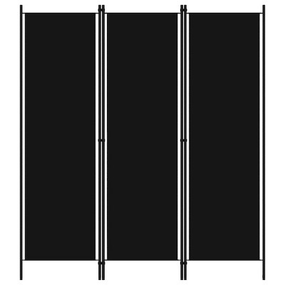 VidaXL 3-Panel Room Divider Black 59.1Inchx70.9Inch