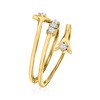 Ross-Simons 0.15 ct. t.w. Diamond Wrap Ring in 18kt Gold Over Sterling - 3 of 4