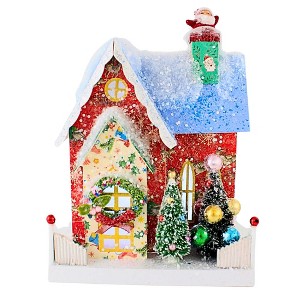 Cody Foster 11.75 In Retro Santa Adobe Christmas Christmas Village , Lightweight Christmas Decor Nostalgic Putz House (1PC) - 1 of 4