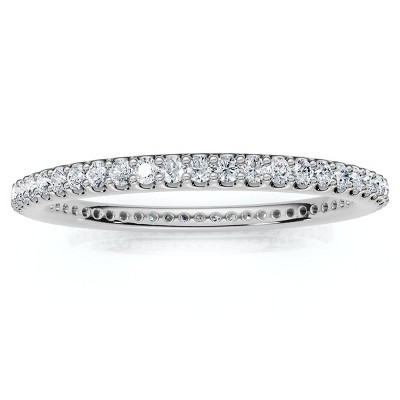 Pompeii3 1/3Ct Diamond Eternity Ring Stackable Wedding Band Gold Lab Created