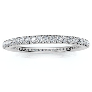 Pompeii3 1/3Ct Diamond Eternity Ring Stackable Wedding Band Gold Lab Created - 1 of 4