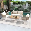 Maggift Patio Seating Sets, Comfortable Seating Set, Designed for Tranquil Backyard Relaxation, Ideal for Entertaining, Beige, 51.2"*27.8"*28" - 2 of 4