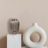 Kaemingk 27.25" Beach Day Contemporary Chic Extra Large Wire Woven Hurricane Pillar Candle Holder - 2 of 4