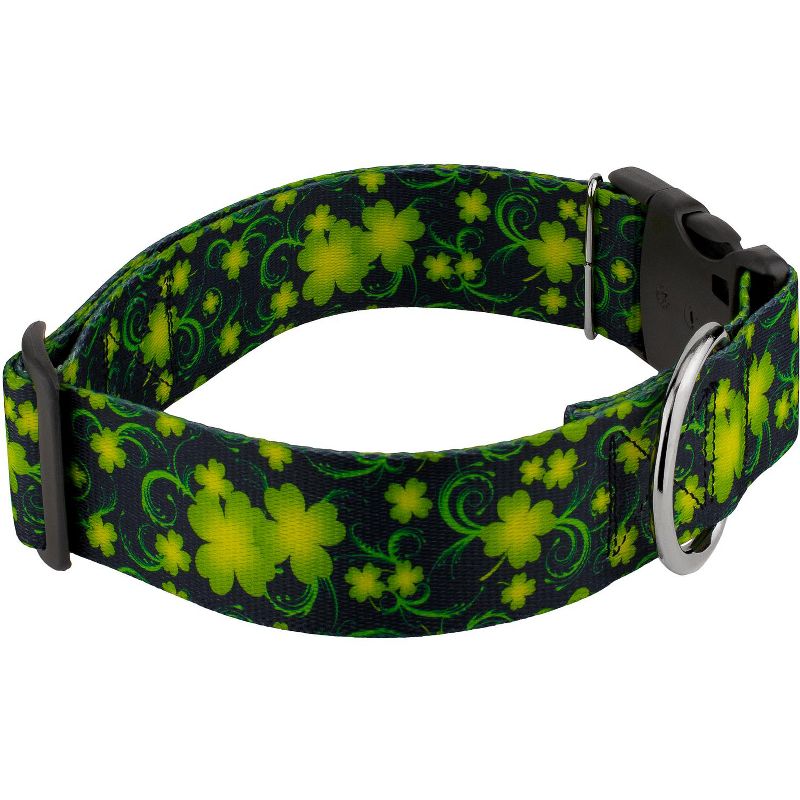Country Brook Petz 1 1/2 Inch Deluxe Clovers in the Wind Dog Collar, 3 of 5