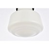 Elegant Lighting Lyle 1 light Black and frosted white glass plug in pendant - 4 of 4