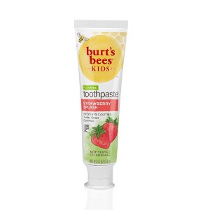 Burt's Bees Kids Toothpaste, Natural Flavor, with Fluoride, Strawberry Splash, 4.7 oz - 1 of 4