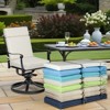 Aoodor Outdoor High Back Dining Chair Cushion Set, Water Proof & Stain Resistant Polyester Fabric Cover with Ties and Zipper, Set of 4 - 3 of 4
