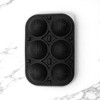 Unique Bargains Ice Tray 6-Cavity Round Ice Ball Mould Hand Wash Only Silicone 7.24"x5.02"x2.24" 1 Pc - 2 of 3