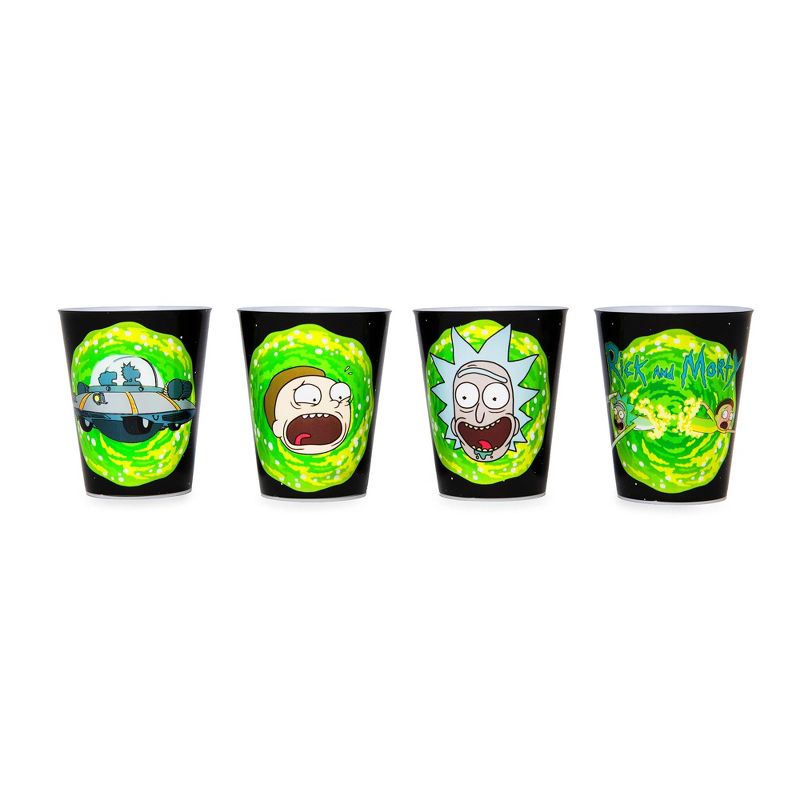 Silver Buffalo Rick and Morty 1.5-Ounce Plastic Mini Shot Glass Cups | Set of 4, 1 of 7