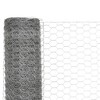 vidaXL Chicken Wire Fence Galvanized Steel 82'x3.9' Silver - 3 of 4
