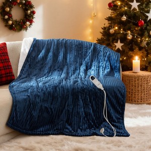 GentleSoft Heated Blanket Soft Ribbed Flannel Electric Blanket Gifts for Others - 1 of 4