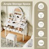 KTMBDW Makeup Vanity Desk with Adjustable Mirror and Cushioned Stool, Vanity Table with 5 Drawer, Vintage Dressing Table Set for Bedroom - 4 of 4