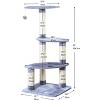 Two by Two Sacramento - Gray Scratching Post Cat Furniture - 41.7 in. Tall - 4 of 4
