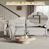 80 in Comfy Couch, 3 Seater Sofa with Metal Legs, Deep Seat Sofa with Grey Linen Fabric Modern Sofa Couch for Living Room, Apparment, Office - 3 of 4