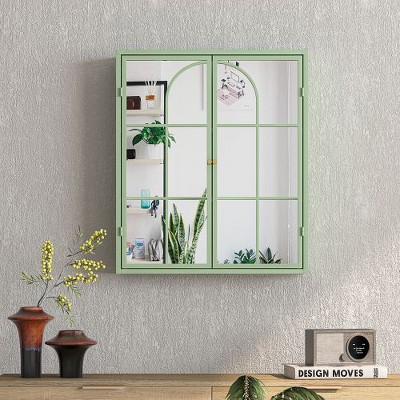 Modern Decorative Storage Cabinet, CENGHU 2-Door Wall Cabinet with Featuring 3-Tier Storage for  Entryway, Living Room, Bathroom, Dining Room