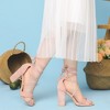 Perphy Women's Strappy Chunky Heels Lace Up Open Toe Sandal - 4 of 4