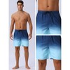 INSPIRE CHIC Men's Gradient Color Drawstring Elastic Waist Lining Summer Swimming Trunks - image 4 of 4