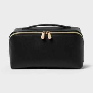 Sonia Kashuk™ Large Diagonal-Zip Makeup Bag - Black : Target