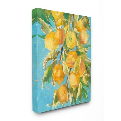 Stupell Industries Ripe Lemon Tree Distortion Yellow Blue Green