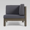 Oana 3pc Acacia Modular Loveseat and Table Set - Gray/Dark Gray - Christopher Knight Home - 4 of 4