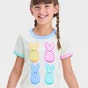 Girls' Easter Peeps Graphic T-Shirt - White - 2 of 4